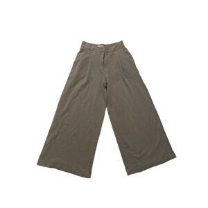 Women S A to Z Tees Olive Green Wide Leg Pants High Rise Trousers Slacks